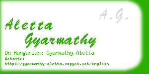 aletta gyarmathy business card